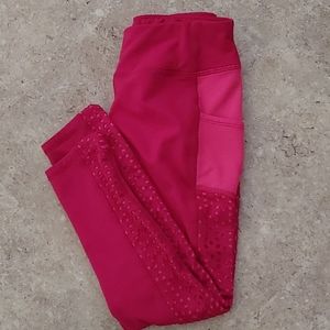 Avia Girl Red 2 Pocket Perform. Leggings
